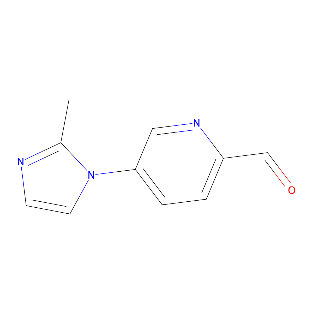 5-(2-methyl-1H-imidazol-1-yl)pyridine-2-carbaldehyde molecular structure, CAS 2140928-69-2