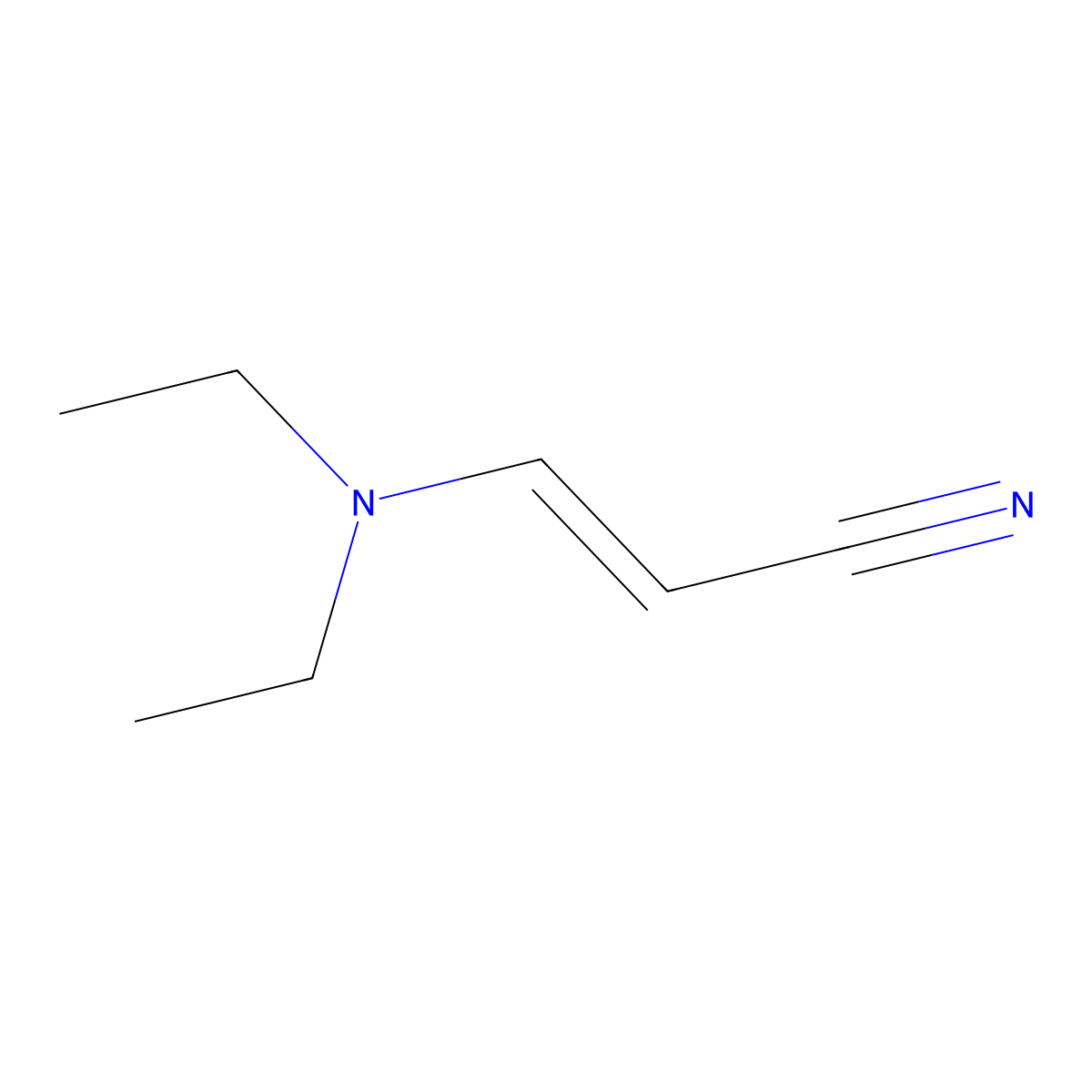 3-Diethylamino-acrylonitrile molecular structure, CAS 2141-54-0