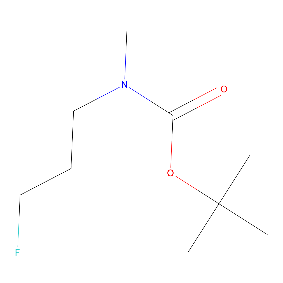 tert-butyl N-(3-fluoropropyl)-N-methylcarbamate molecular structure, CAS 2141031-23-2