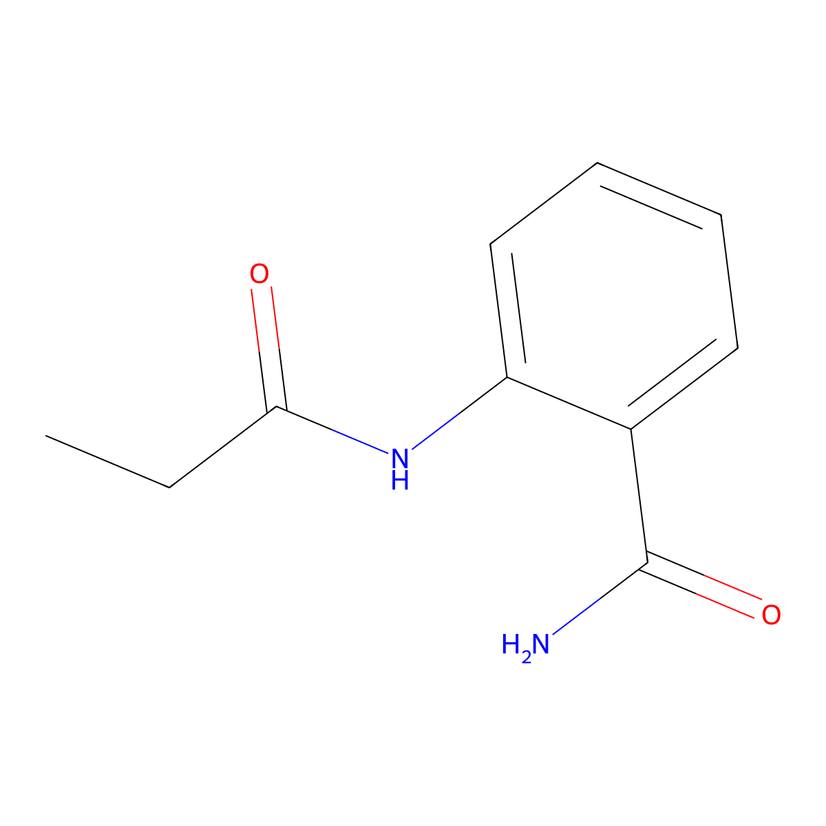 2-(Propanoylamino)benzamide molecular structure, CAS 21411-14-3