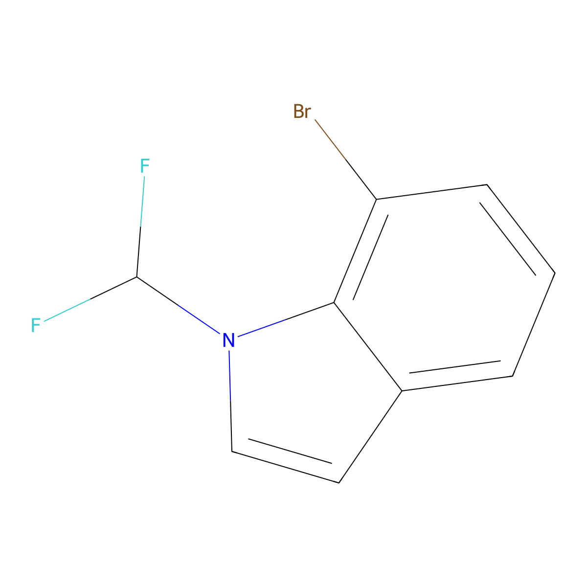 7-bromo-1-(difluoromethyl)-1H-indole molecular structure, CAS 2141160-56-5