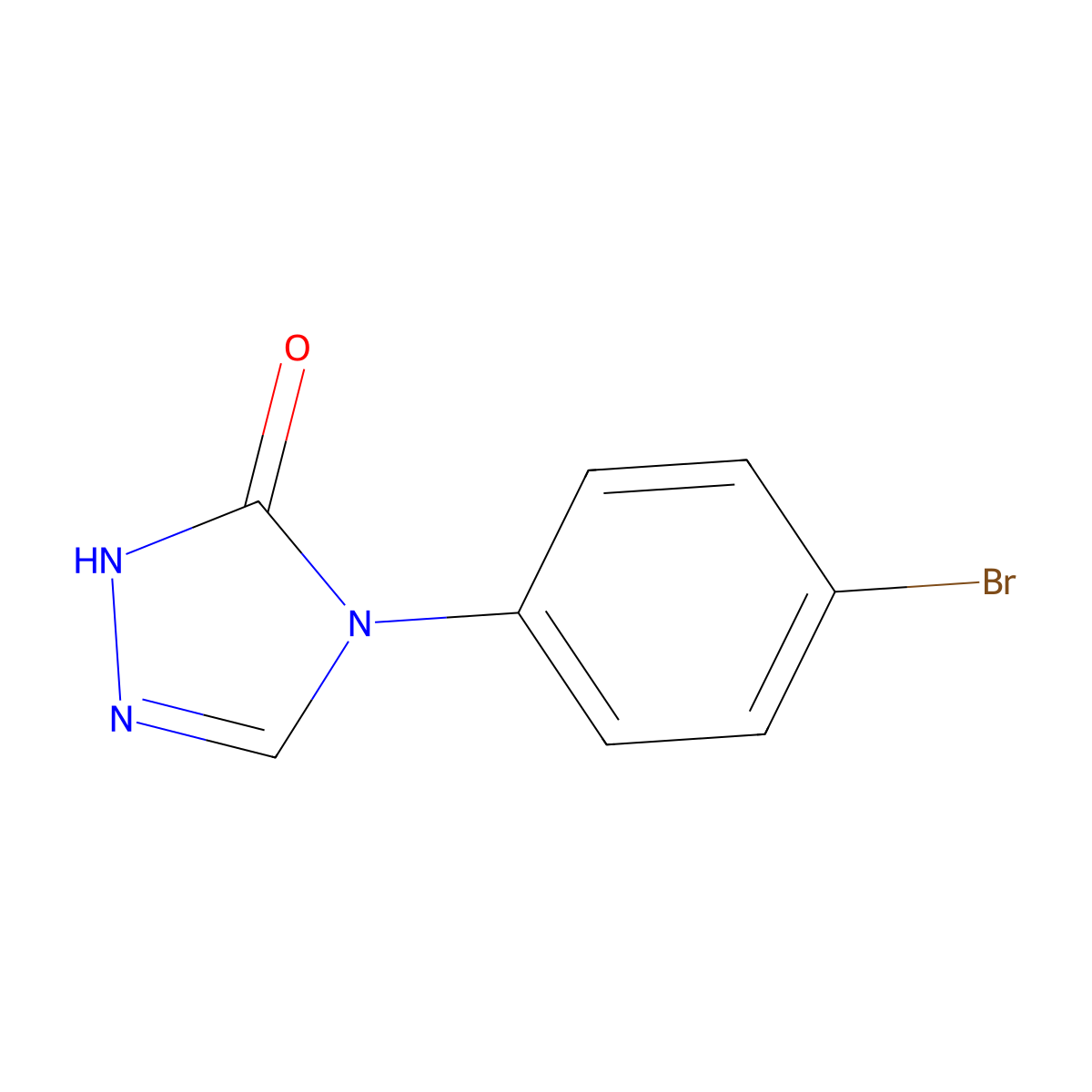 4-(4-Bromophenyl)-1H-1,2,4-triazol-5(4H)-one molecular structure, CAS 214117-50-7