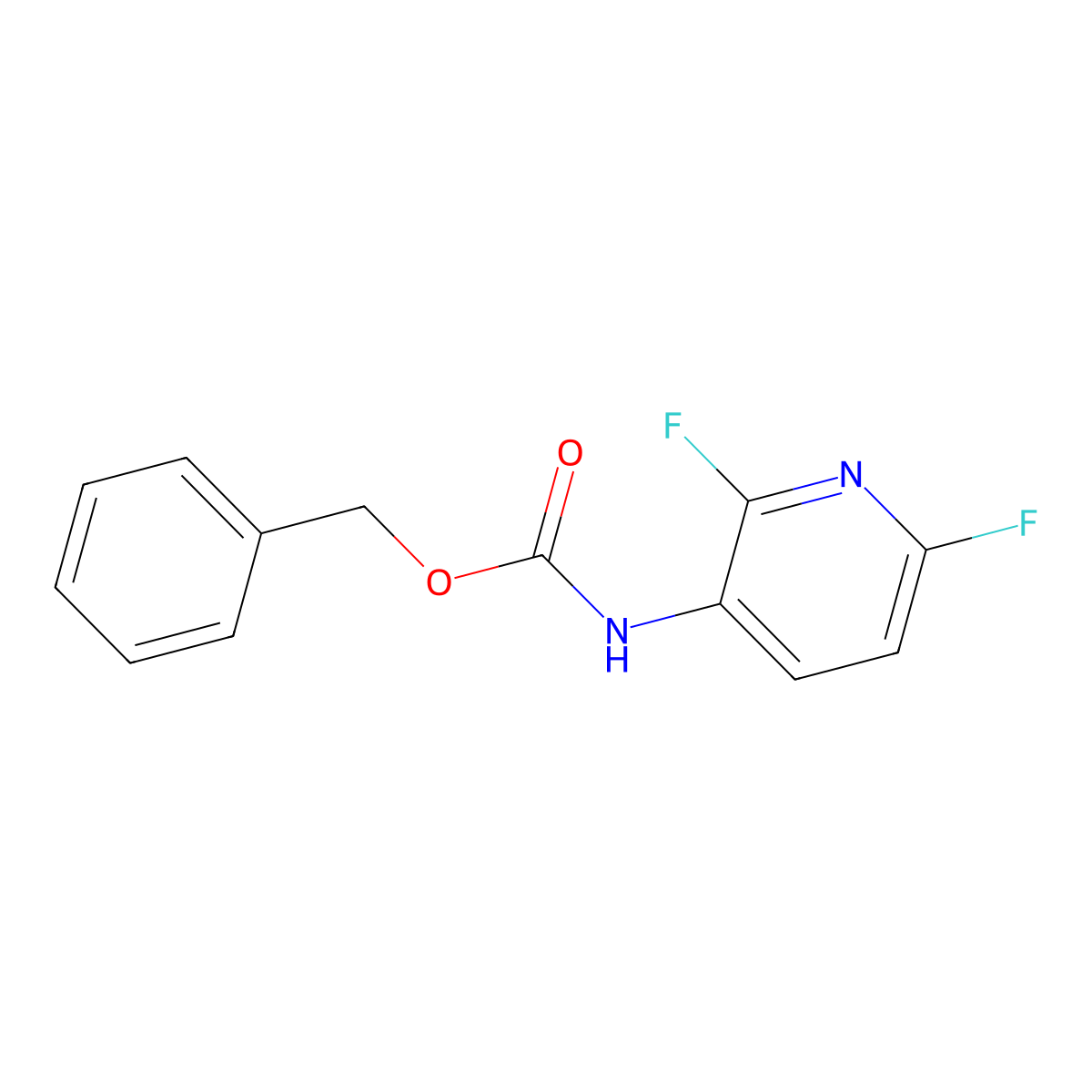 benzyl N-(2,6-difluoropyridin-3-yl)carbamate molecular structure, CAS 2141201-04-7