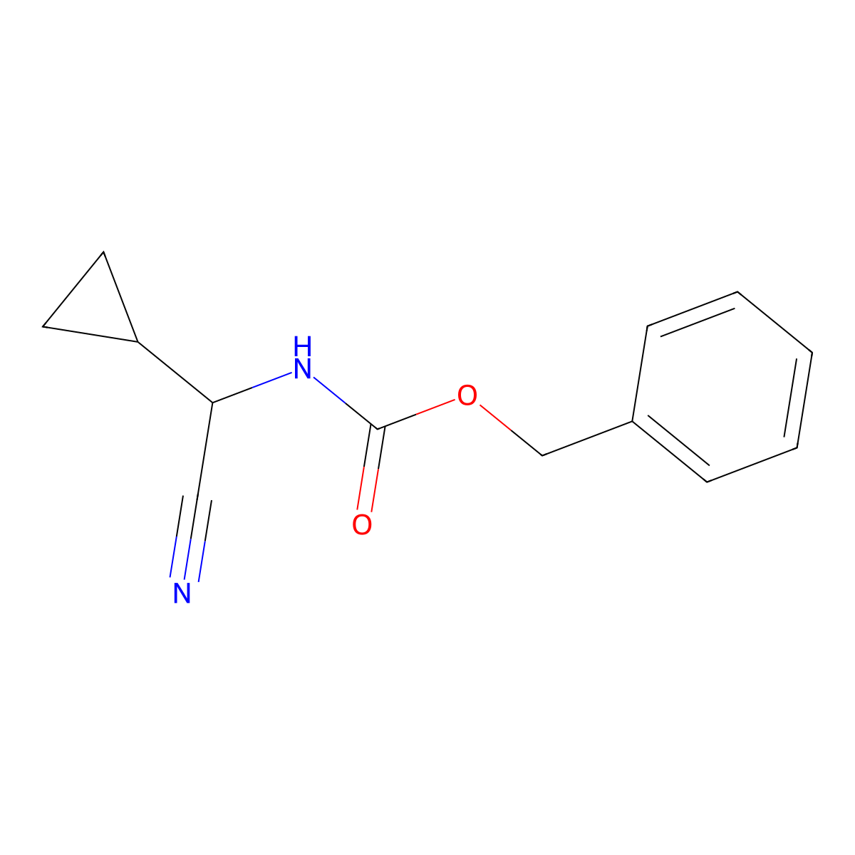 benzyl N-[cyano(cyclopropyl)methyl]carbamate molecular structure, CAS 2141209-57-4