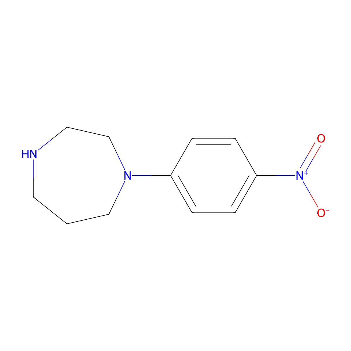 1-(4-Nitrophenyl)-1,4-diazepane molecular structure, CAS 214124-83-1