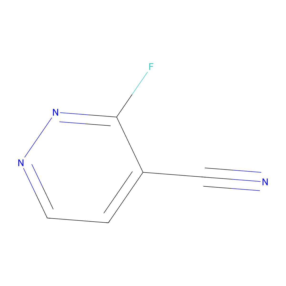 3-Fluoropyridazine-4-carbonitrile molecular structure, CAS 2141285-43-8