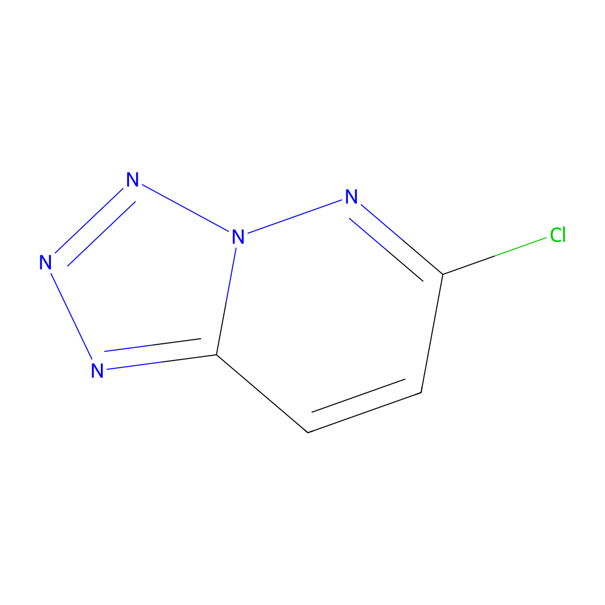 6-Chloro-(1,2,3,4)tetrazolo(1,5-b)pyridazine molecular structure, CAS 21413-15-0