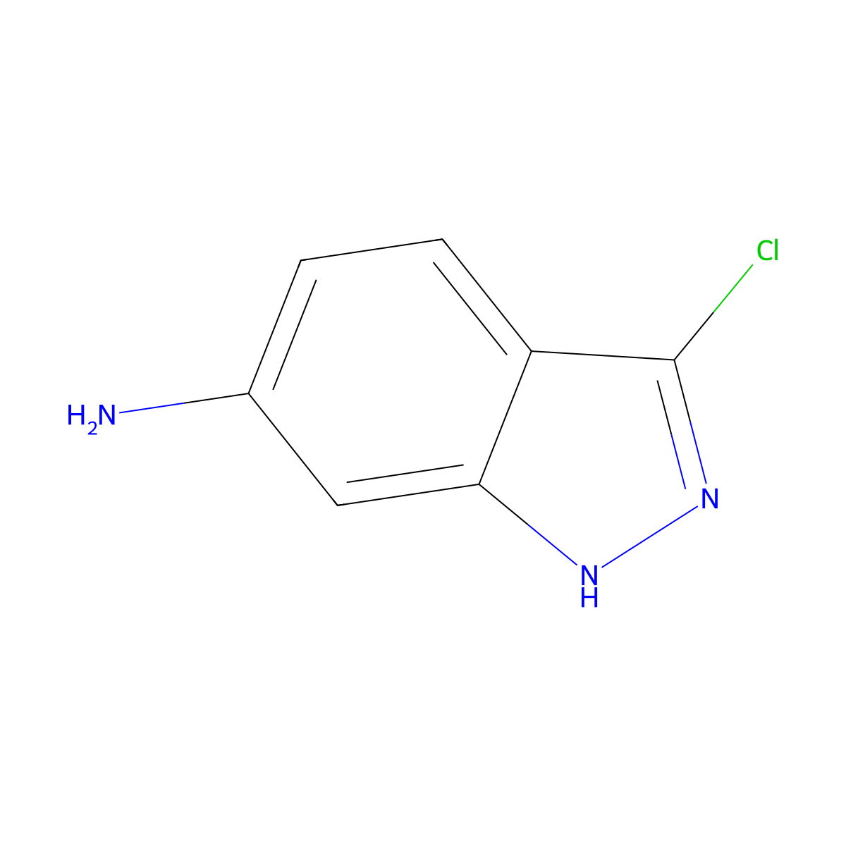 3-Chloro-2H-indazol-6-amine molecular structure, CAS 21413-23-0