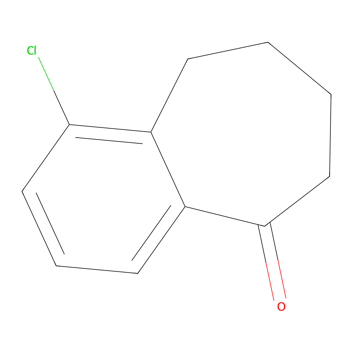1-chloro-6,7,8,9-tetrahydro-5H-benzo[7]annulen-5-one molecular structure, CAS 21413-75-2