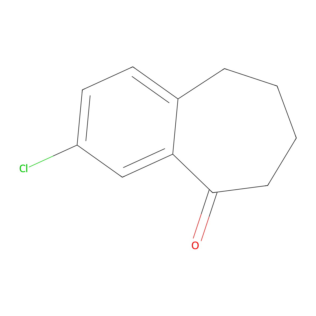 3-Chloro-6,7,8,9-tetrahydro-5H-benzo[7]annulen-5-one molecular structure, CAS 21413-77-4