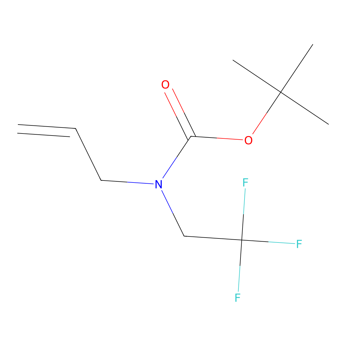 tert-butyl N-(prop-2-en-1-yl)-N-(2,2,2-trifluoroethyl)carbamate molecular structure, CAS 2141346-18-9