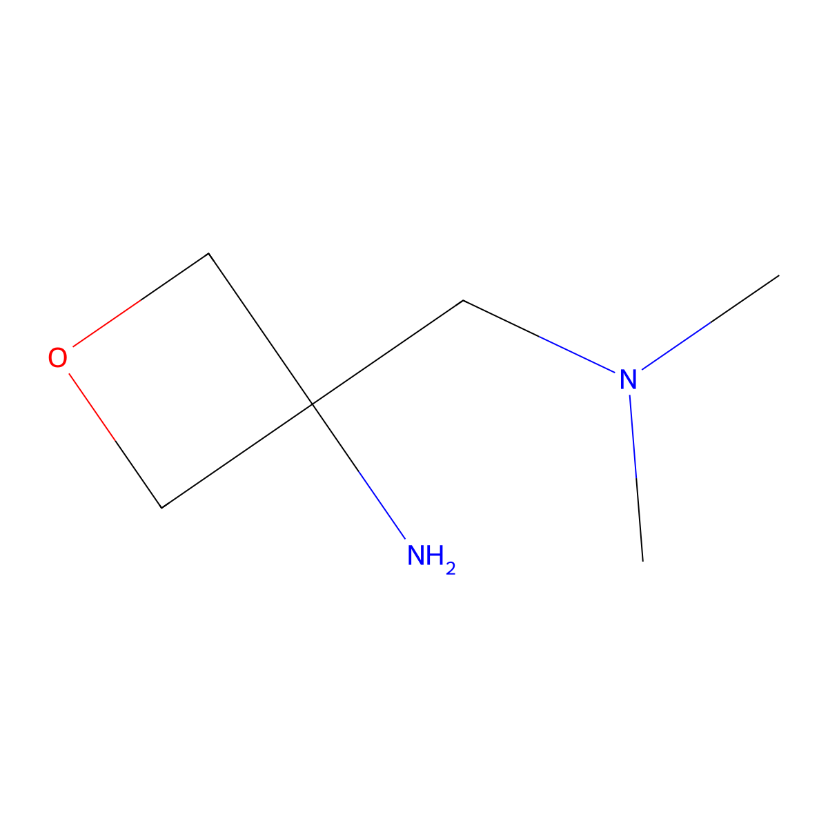 3-[(Dimethylamino)methyl]oxetan-3-amine molecular structure, CAS 2141347-88-6