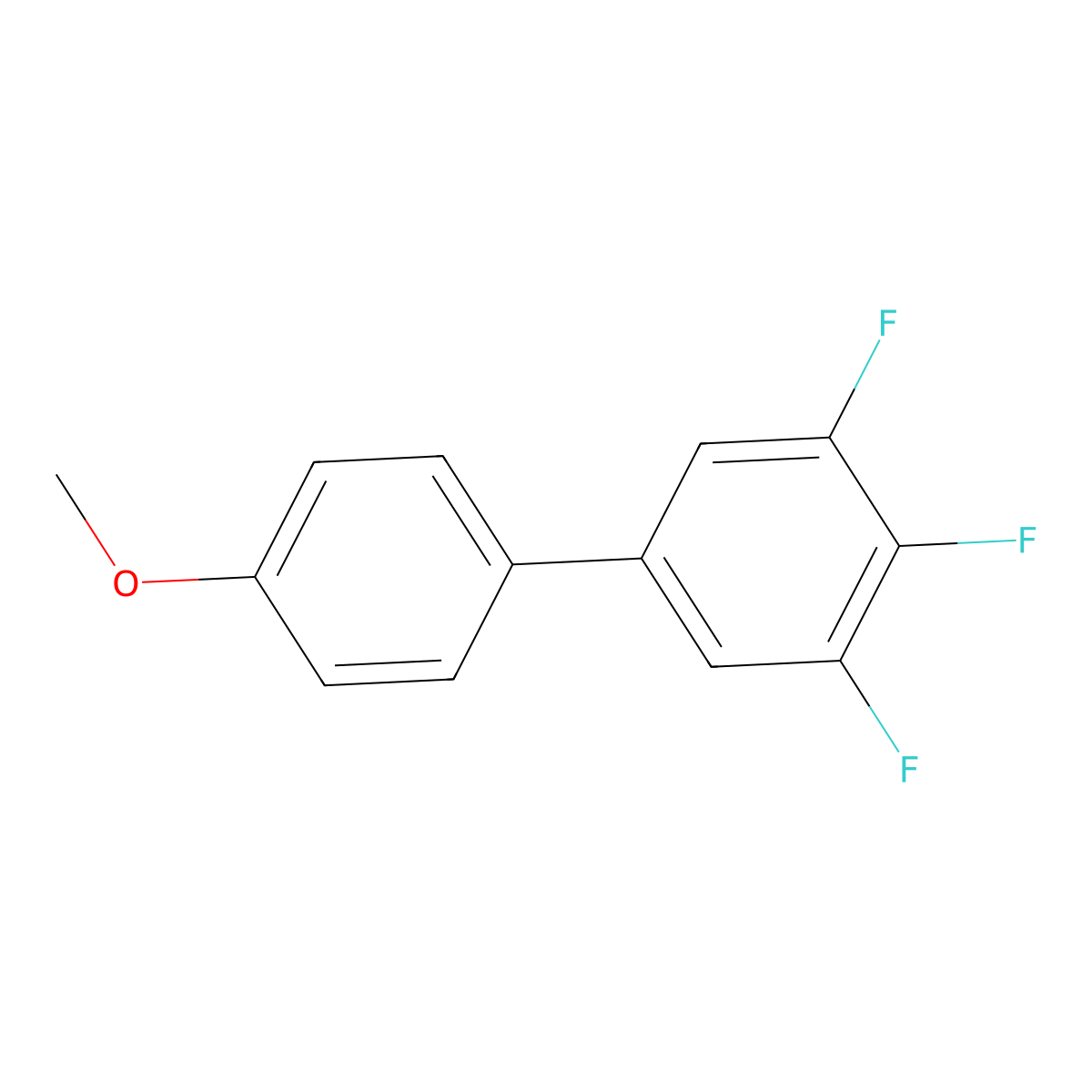 3,4,5-Trifluoro-4'-methoxy-1,1'-biphenyl molecular structure, CAS 214135-12-3