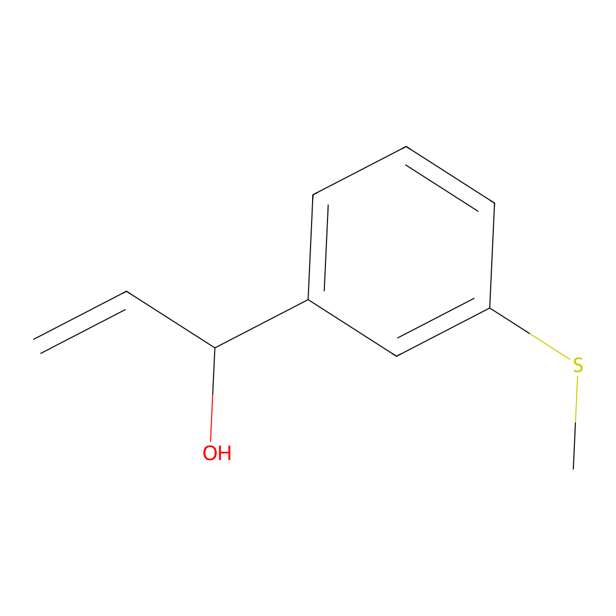 1-[3-(Methylsulfanyl)phenyl]prop-2-en-1-ol molecular structure, CAS 2141366-00-7