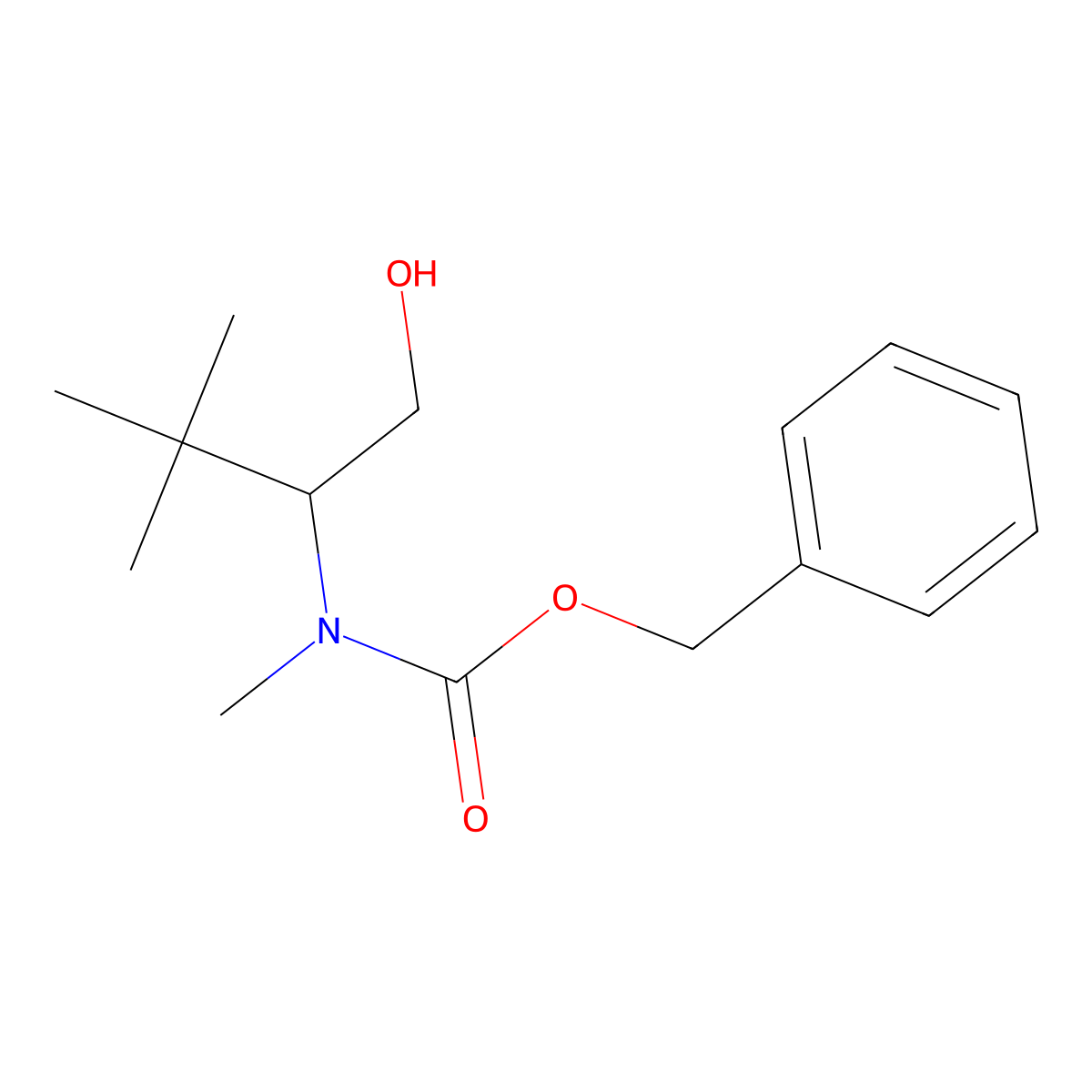 benzyl N-(1-hydroxy-3,3-dimethylbutan-2-yl)-N-methylcarbamate molecular structure, CAS 2141379-62-4