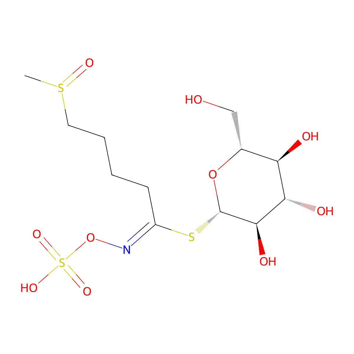 Glucoraphanin molecular structure, CAS 21414-41-5