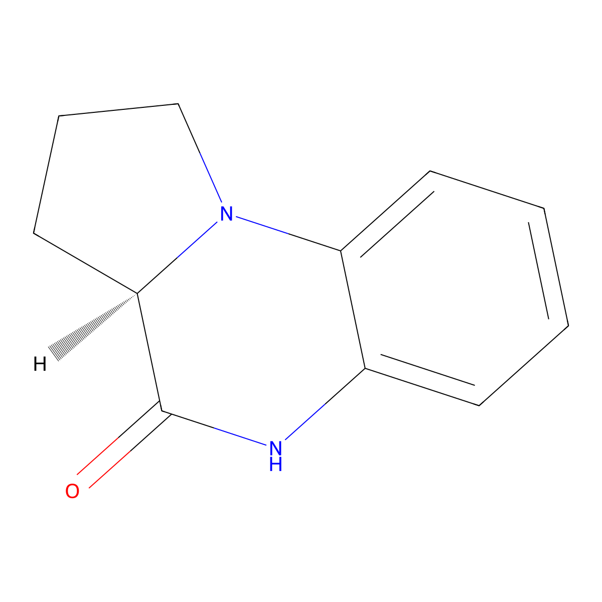 (3aR)-2,3,3a,5-tetrahydro-1H-pyrrolo[1,2-a]quinoxalin-4-one molecular structure, CAS 214143-79-0