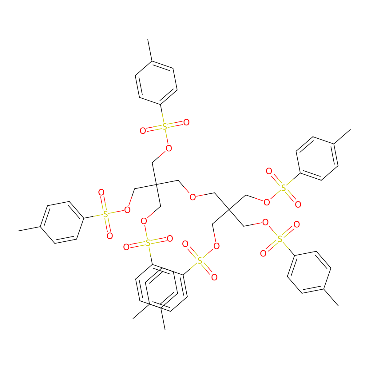 1,3-Propanediol, 2,2'-[oxybis(methylene)]bis[2-[[[(4-methylphenyl)sulfonyl]oxy]methyl]-, tetrakis(4-methylbenzenesulfonate) (9CI) molecular structure, CAS 214144-11-3