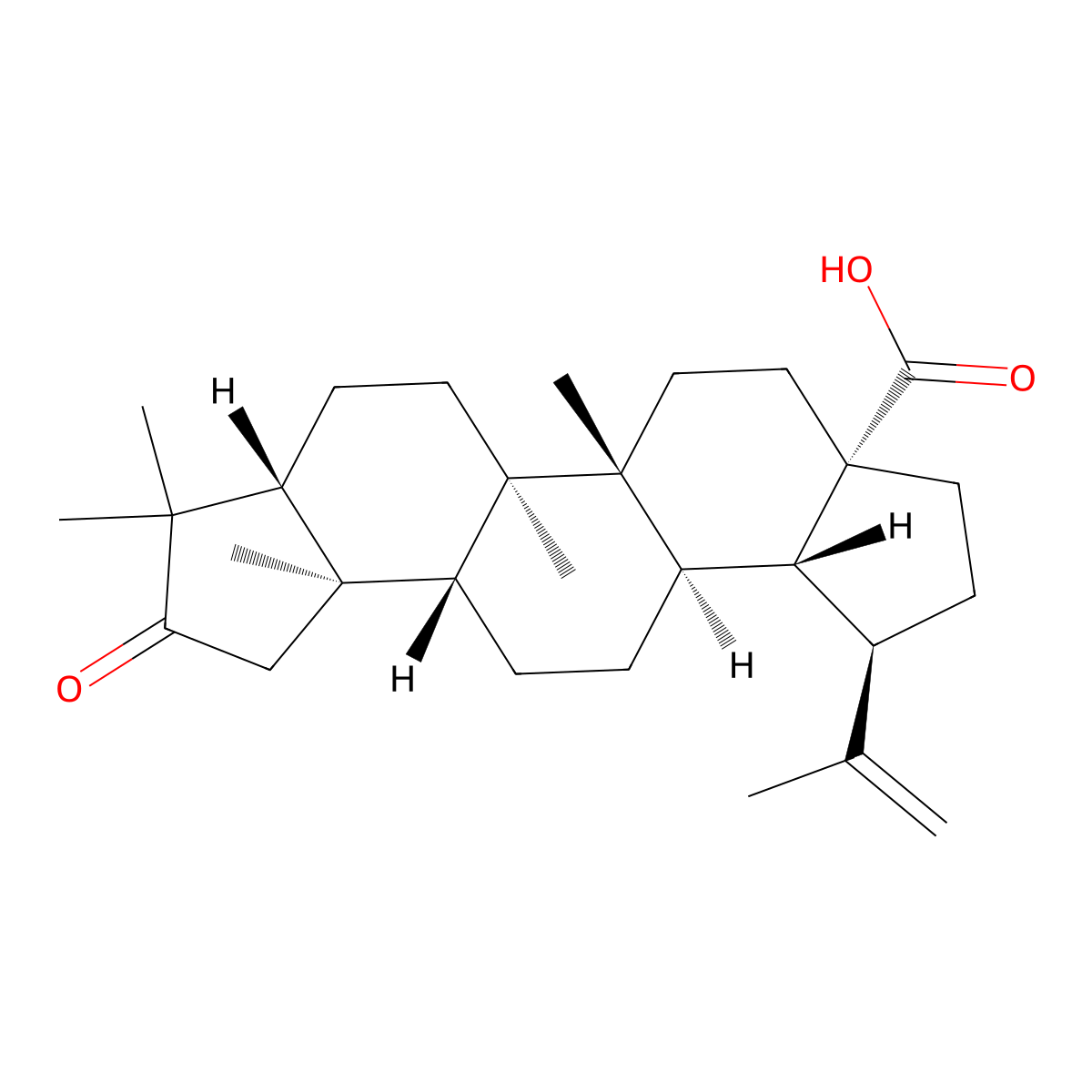 1-Decarboxy-3-oxo-ceanothic acid molecular structure, CAS 214150-74-0