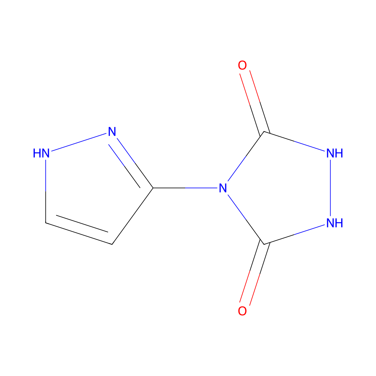 4-(1H-pyrazol-5-yl)-1,2,4-triazolidine-3,5-dione molecular structure, CAS 2141507-04-0