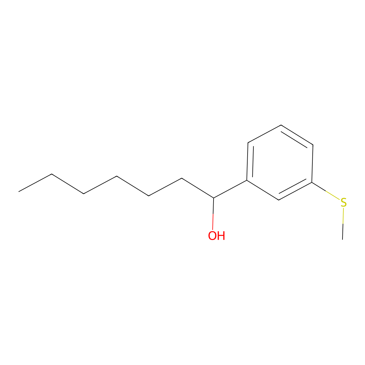 alpha-Hexyl-3-(methylthio)benZenemethanol molecular structure, CAS 2141543-12-4