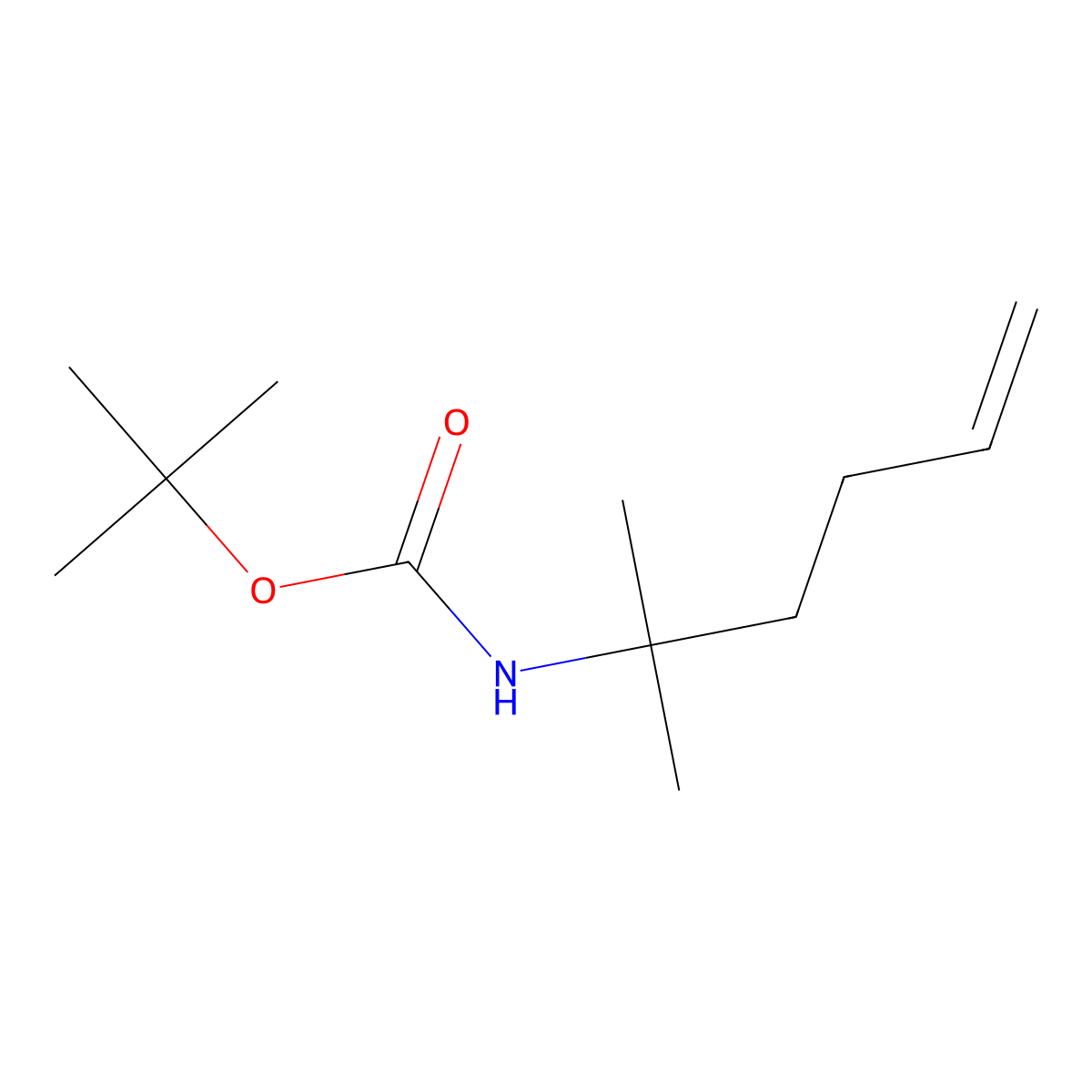 tert-butyl N-(2-methylhex-5-en-2-yl)carbamate molecular structure, CAS 2141552-97-6