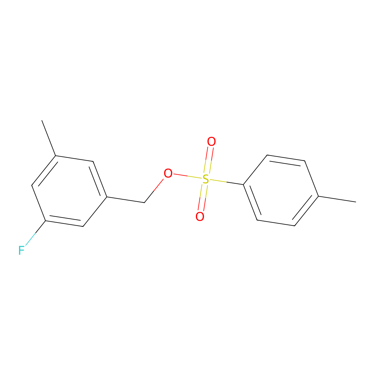 (3-Fluoro-5-methylphenyl)methyl 4-methylbenzene-1-sulfonate molecular structure, CAS 2141560-81-6