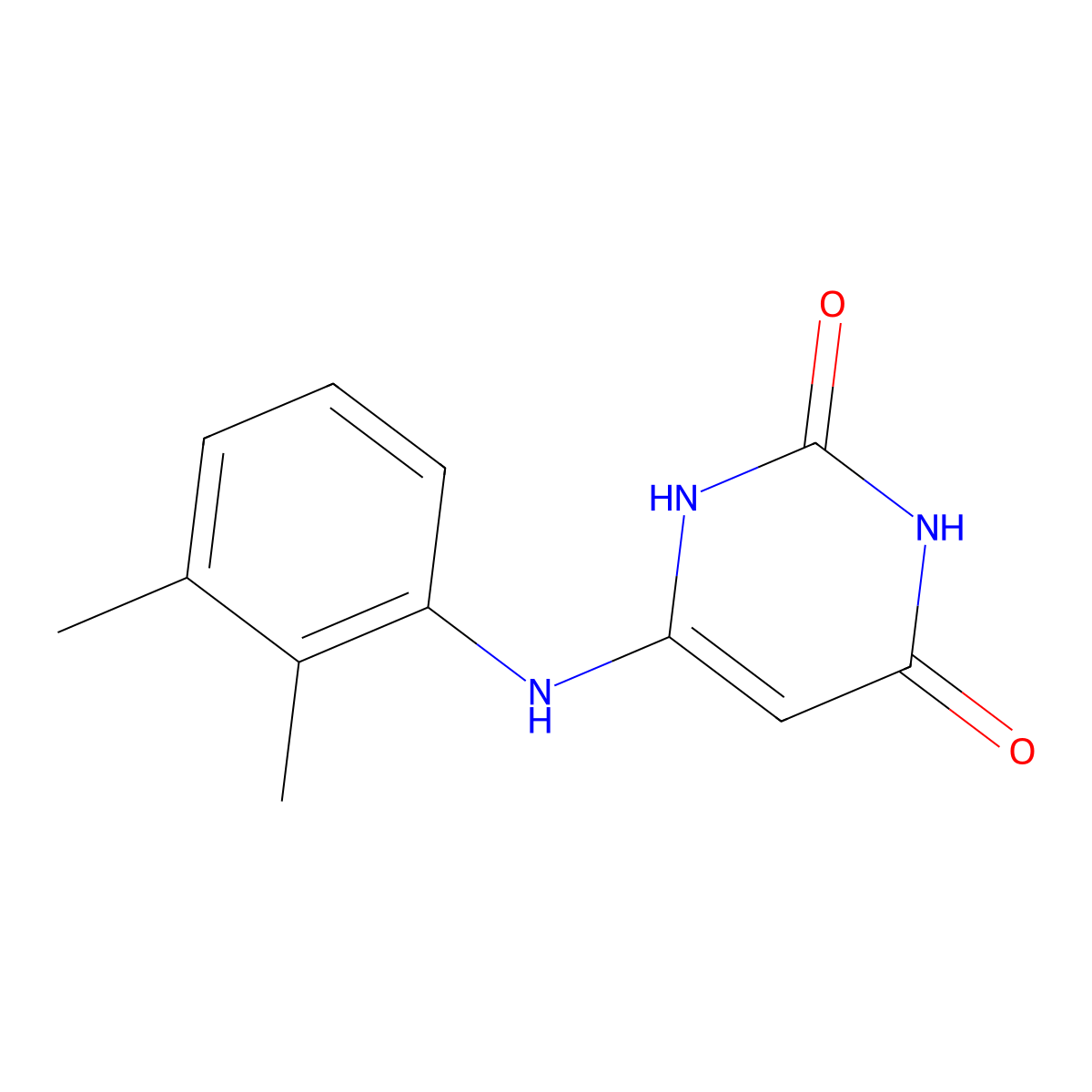 6-(2,3-dimethylanilino)-1H-pyrimidine-2,4-dione molecular structure, CAS 21416-57-9