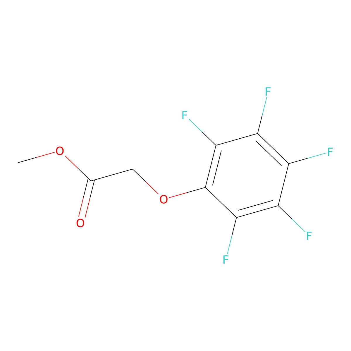 Methyl 2-pentafluorophenoxyacetate molecular structure, CAS 21417-50-5