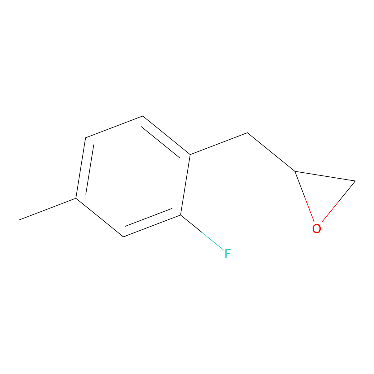 2-[(2-Fluoro-4-methylphenyl)methyl]oxirane molecular structure, CAS 2141725-27-9