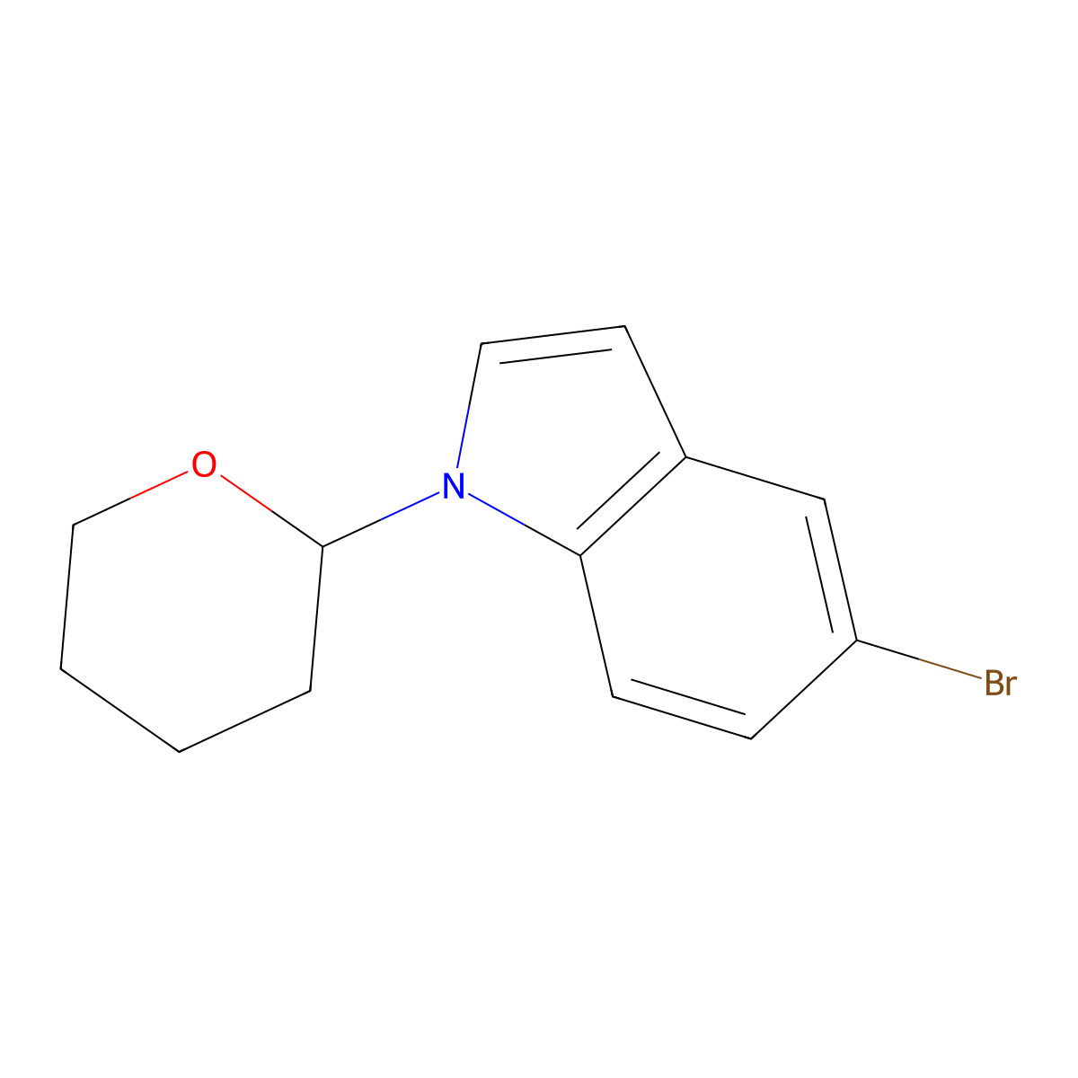 5-bromo-1-(tetrahydro-2H-pyran-2-yl)-1H-indole molecular structure, CAS 2141793-67-9