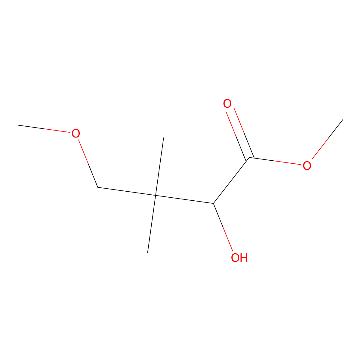 Methyl 2-hydroxy-4-methoxy-3,3-dimethylbutanoate molecular structure, CAS 2141846-08-2