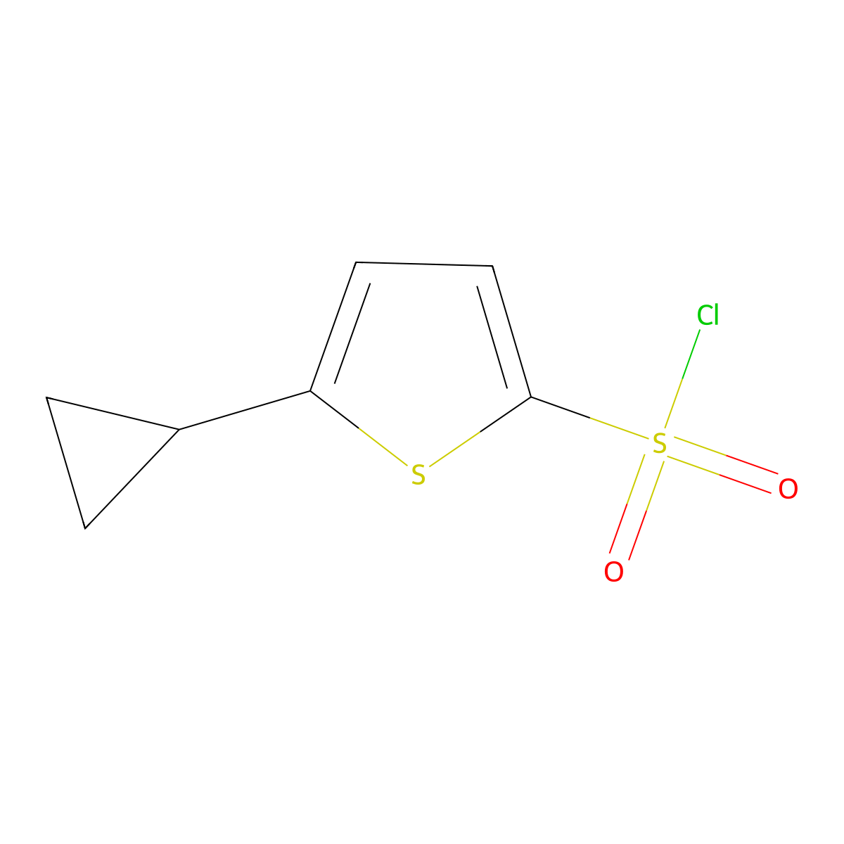 5-Cyclopropyl-2-thiophenesulfonyl chloride molecular structure, CAS 2141875-46-7