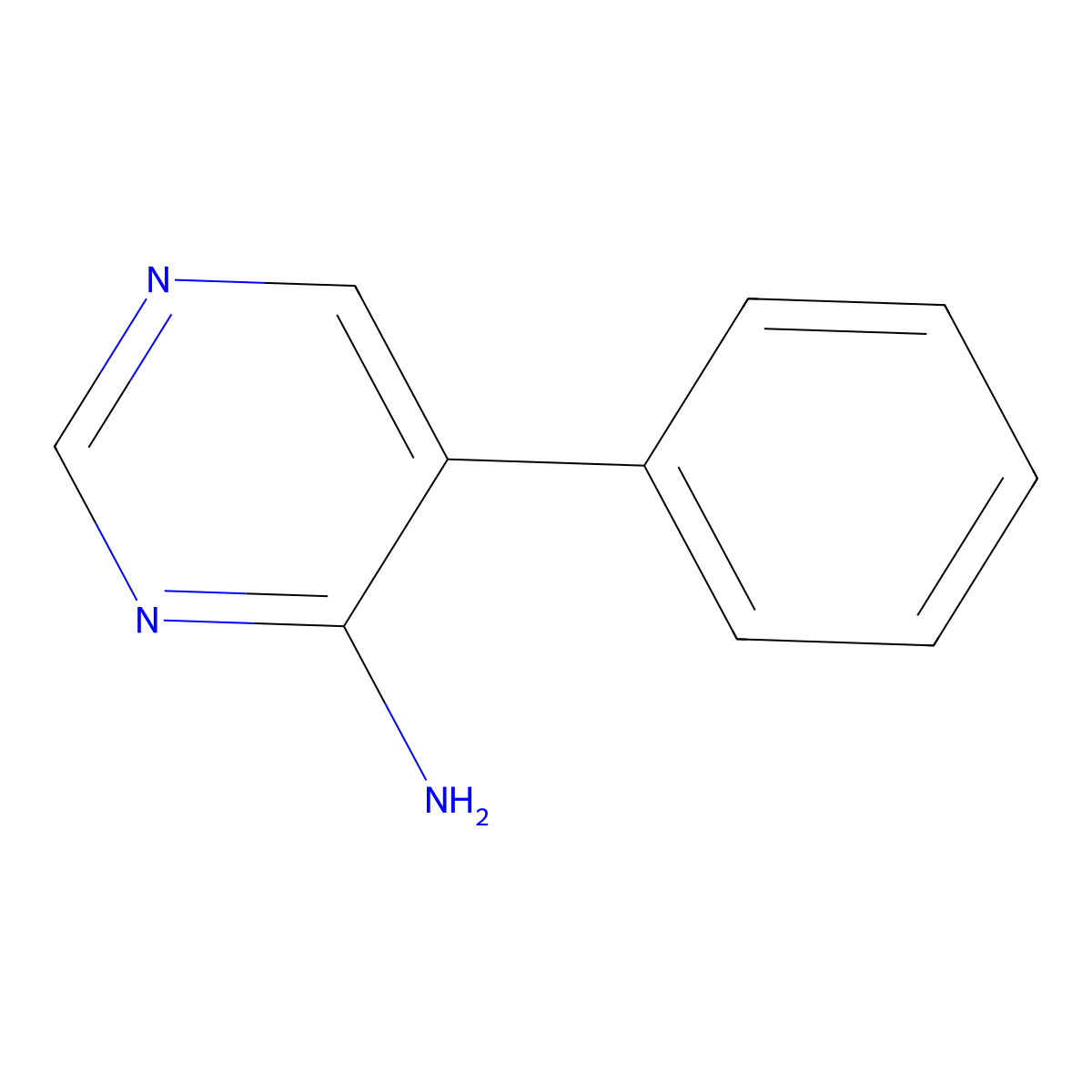 5-Phenylpyrimidin-4-amine molecular structure, CAS 21419-05-6