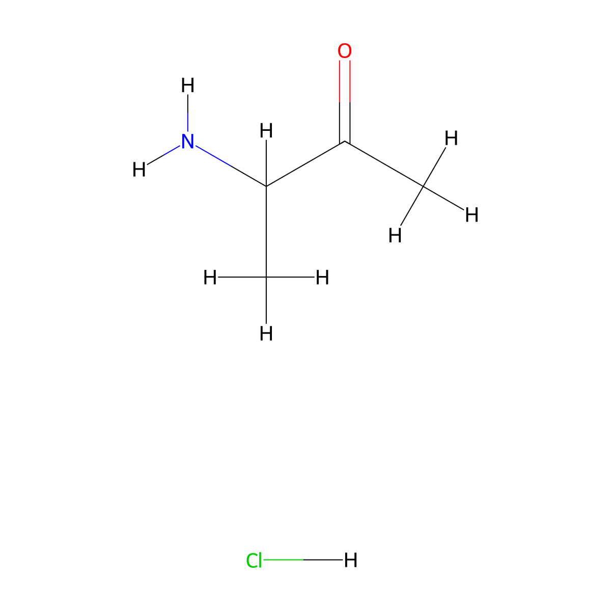 3-Aminobutan-2-one hydrochloride molecular structure, CAS 21419-24-9