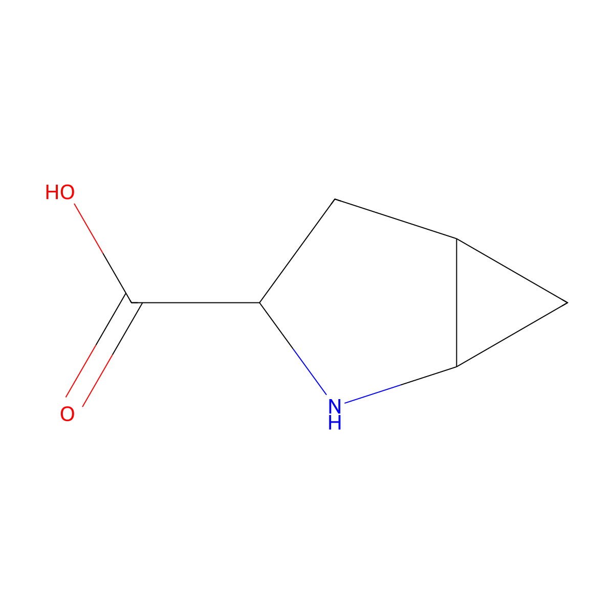 (1S,3S,5S)-2-Azabicyclo(3.1.0)hexane-3-carboxylic acid molecular structure, CAS 214193-13-2