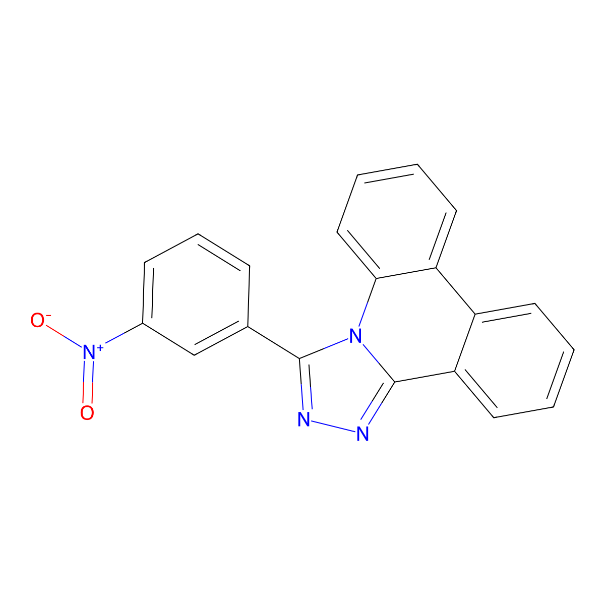 3-(3-Nitrophenyl)-[1,2,4]triazolo[4,3-f]phenanthridine molecular structure, CAS 214193-55-2
