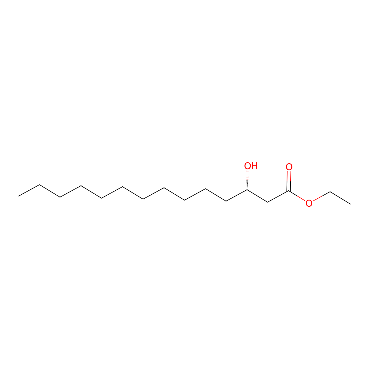 Ethyl (3S)-3-hydroxytetradecanoate molecular structure, CAS 214193-71-2