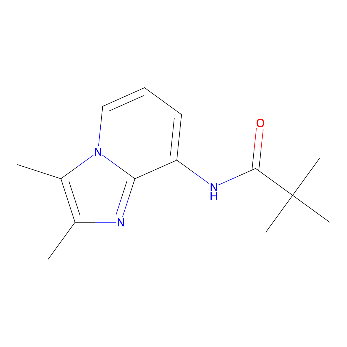 N-(2,3-Dimethylimidazo[1,2-a]pyridin-8-yl)pivalamide molecular structure, CAS 214194-14-6