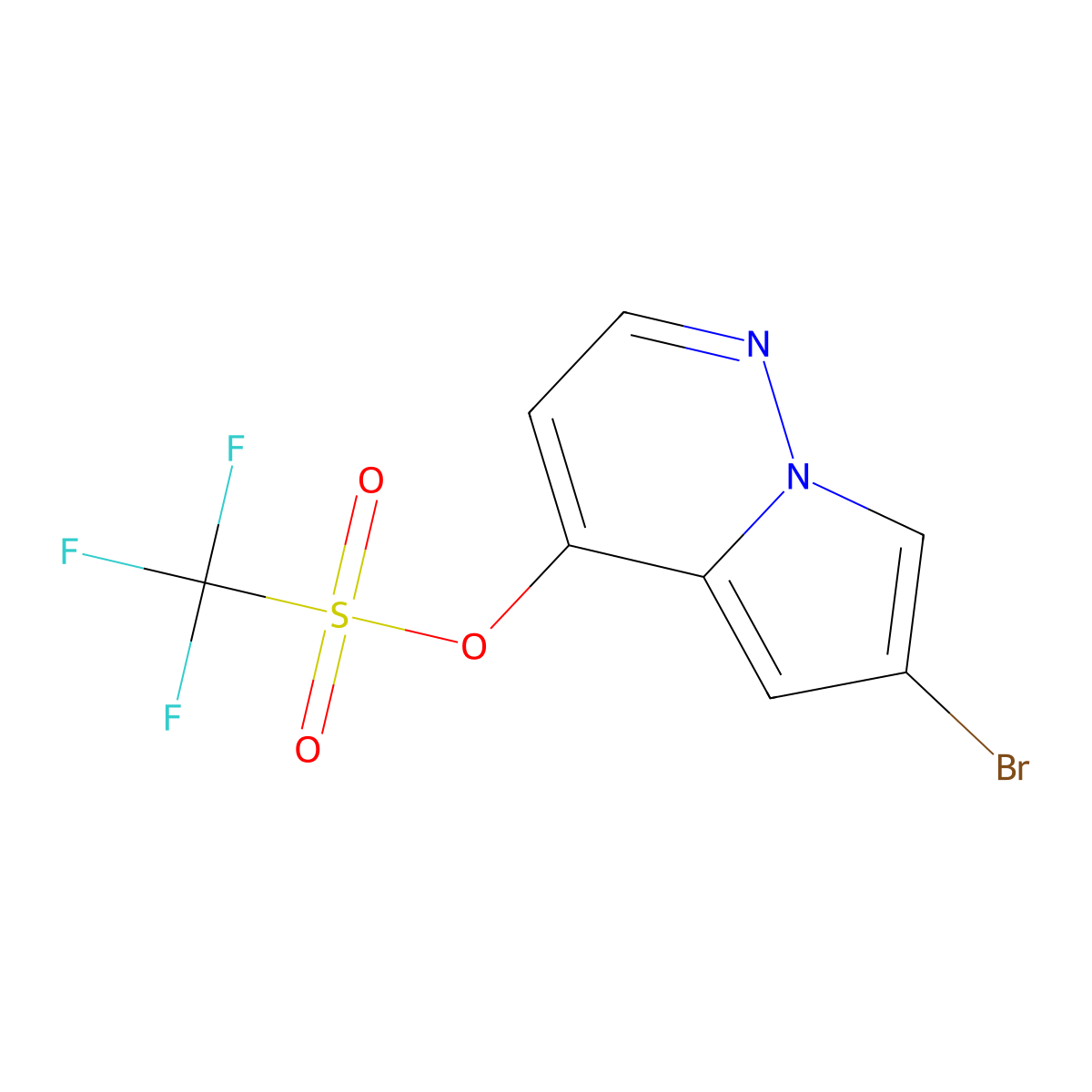 6-Bromopyrrolo[1,2-b]pyridazin-4-yl trifluoromethanesulfonate molecular structure, CAS 2141956-22-9