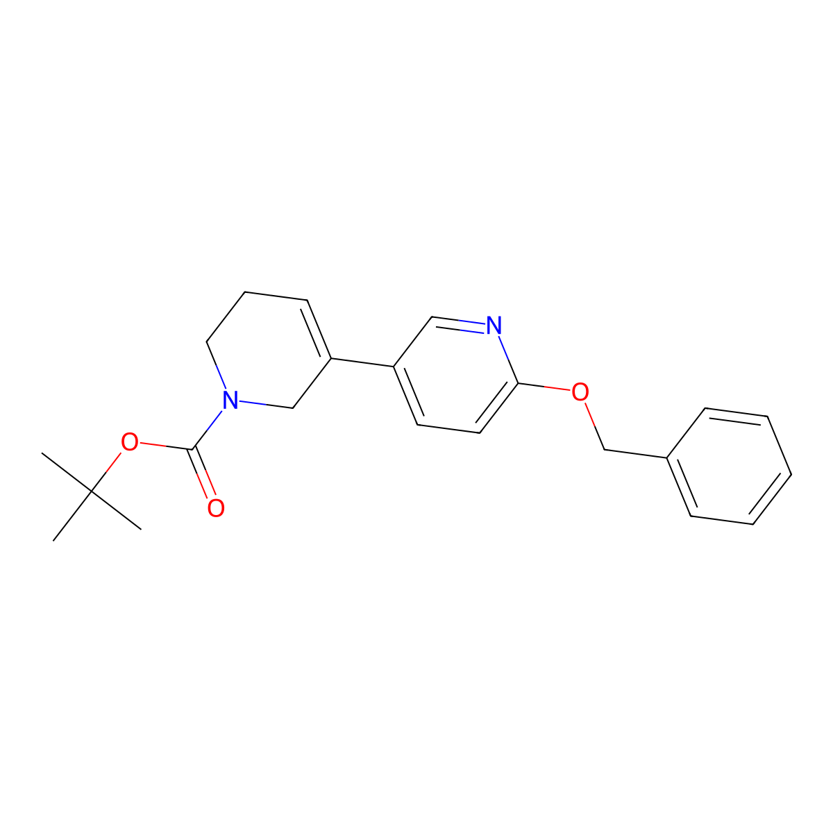 tert-butyl 6'-(benzyloxy)-5,6-dihydro-[3,3'-bipyridine]-1(2H)-carboxylate molecular structure, CAS 2141957-17-5