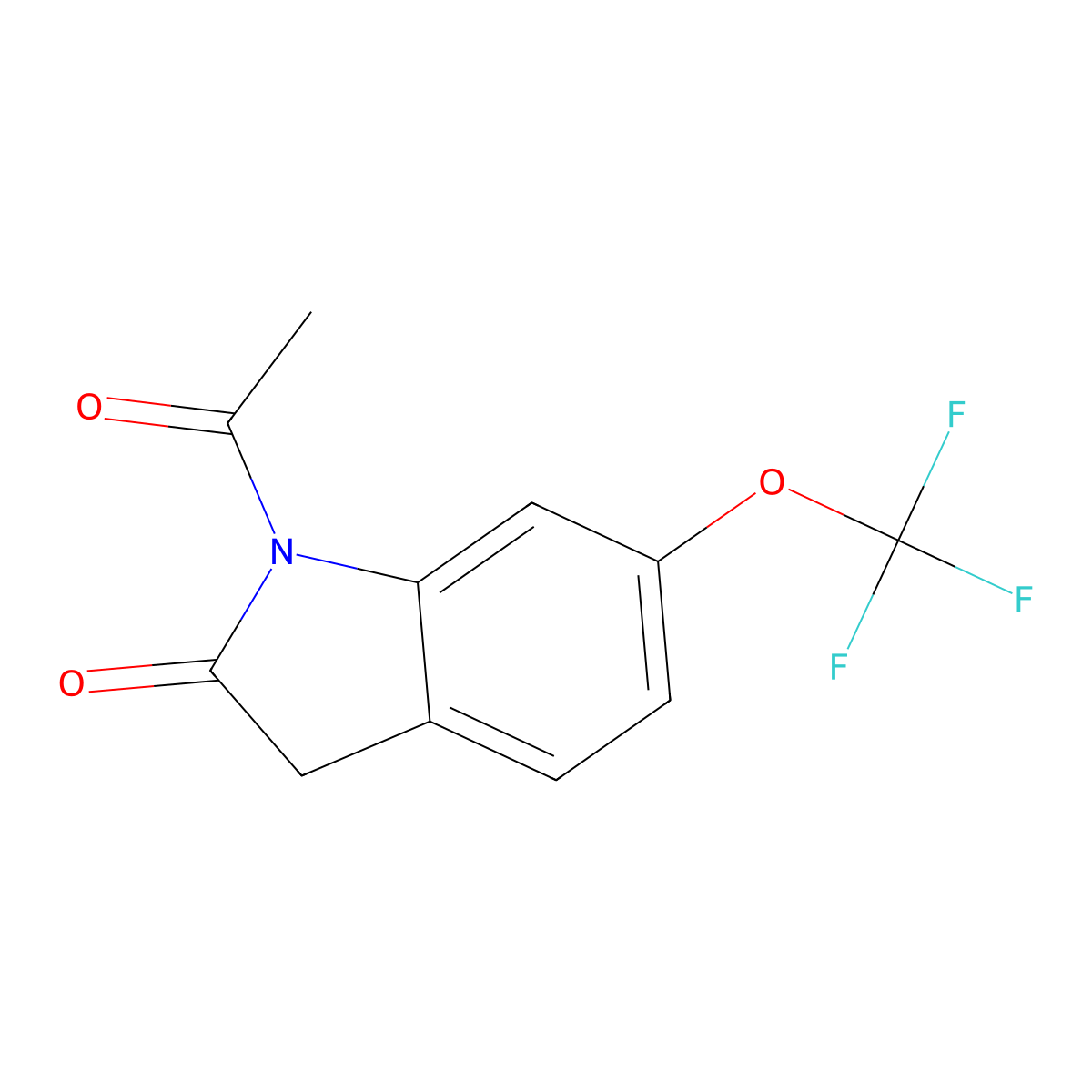 1-Acetyl-6-(trifluoromethoxy)indolin-2-one molecular structure, CAS 2141958-75-8