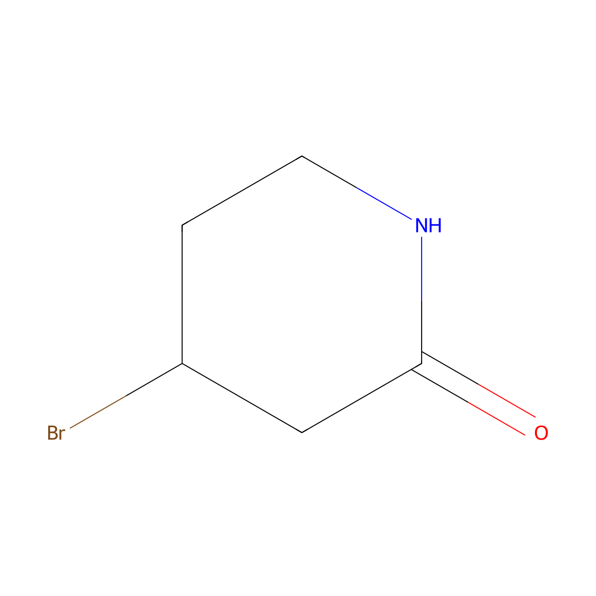 4-Bromopiperidin-2-one molecular structure, CAS 2141975-81-5