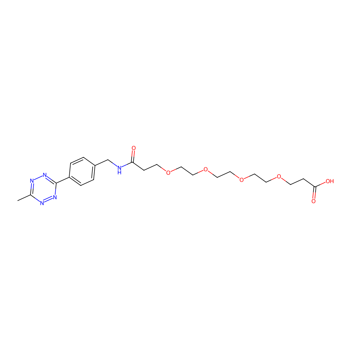 Me-Tet-PEG4-COOH molecular structure, CAS 2141976-30-7