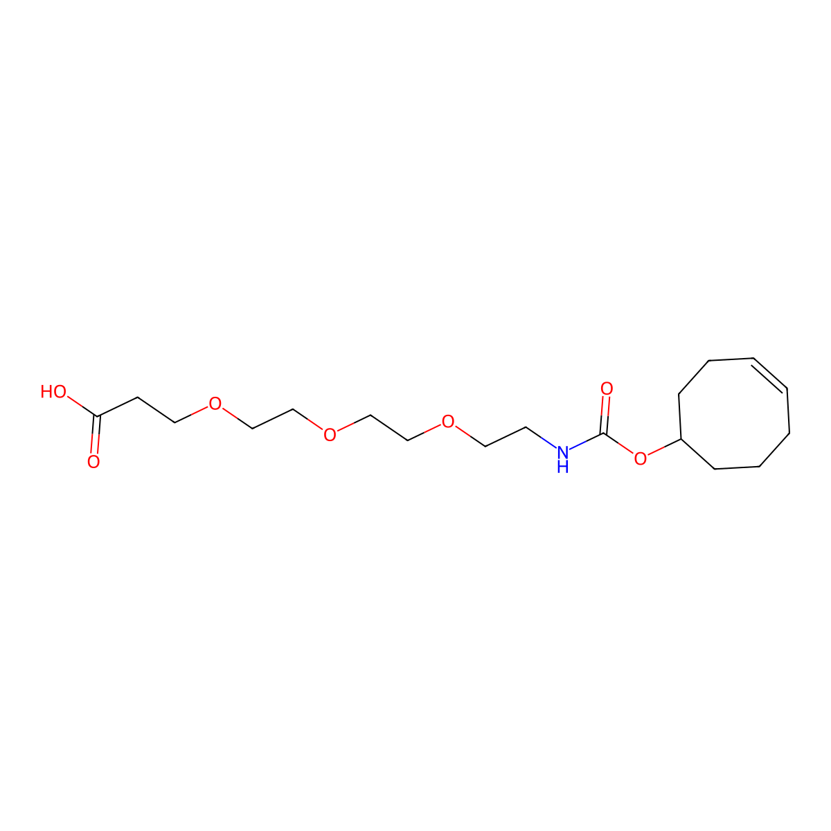 TCO-PEG3-acid molecular structure, CAS 2141981-86-2