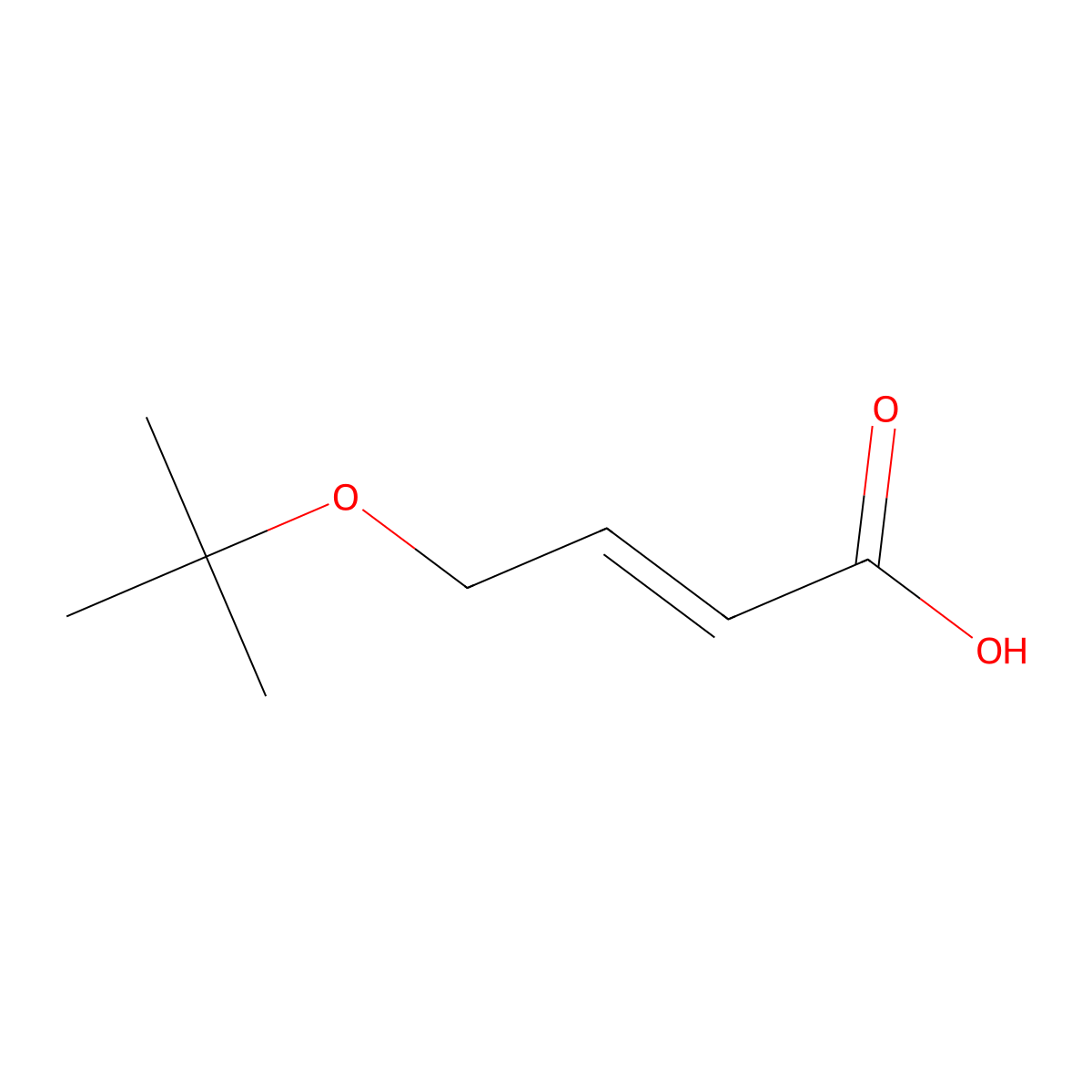 (2Z)-4-(tert-butoxy)but-2-enoic acid molecular structure, CAS 2142-22-5