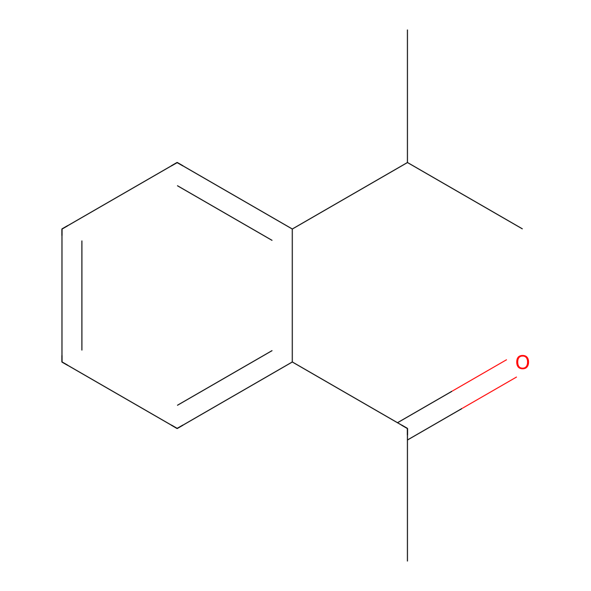 1-(2-(Propan-2-yl)phenyl)ethan-1-one molecular structure, CAS 2142-65-6