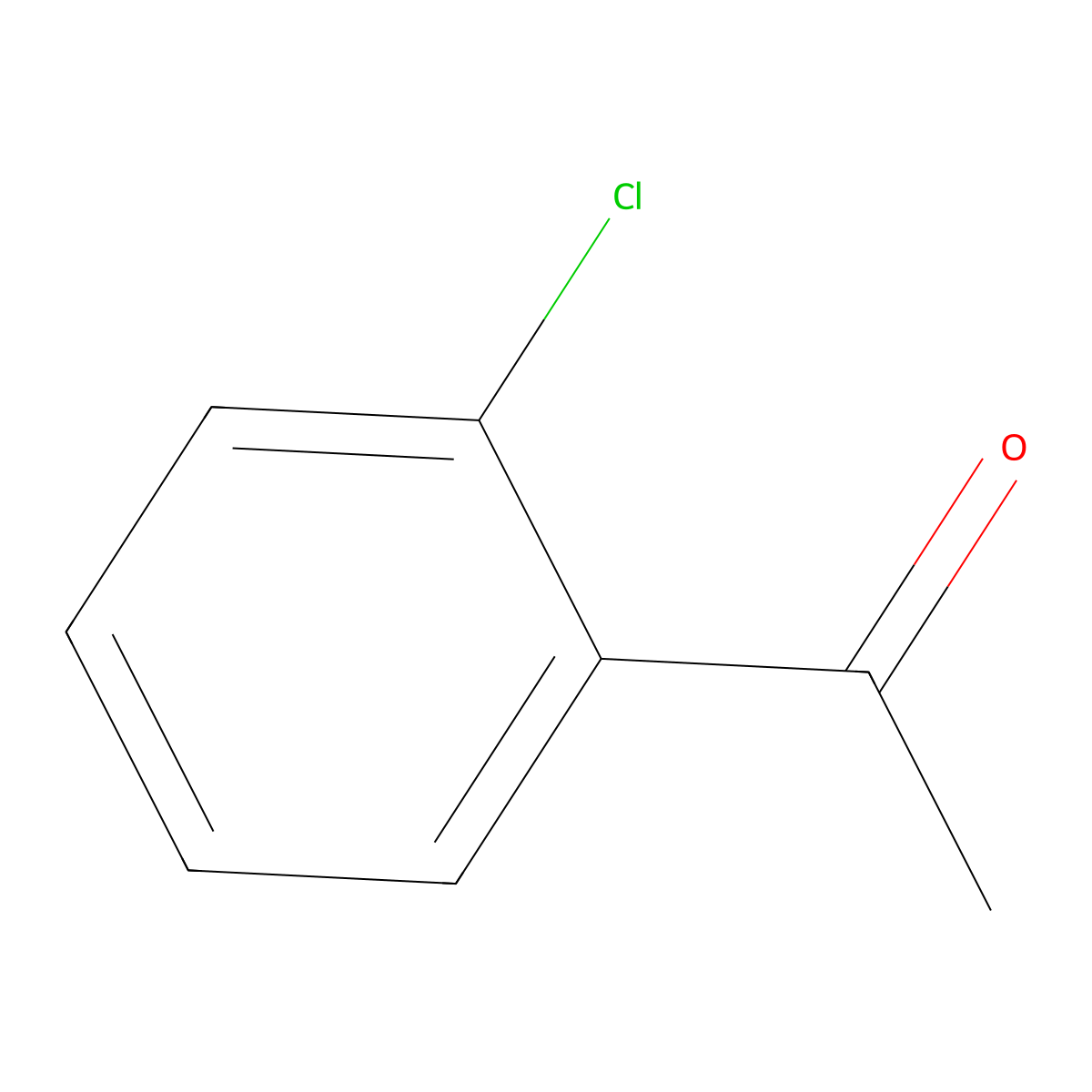 Ethanone, 1-(2-chlorophenyl)- molecular structure, CAS 2142-68-9