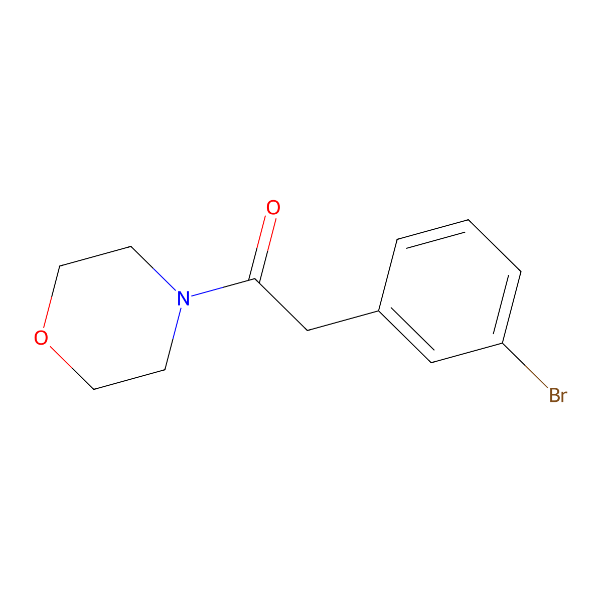 2-(3-Bromophenyl)-1-morpholinoethanone molecular structure, CAS 214209-93-5