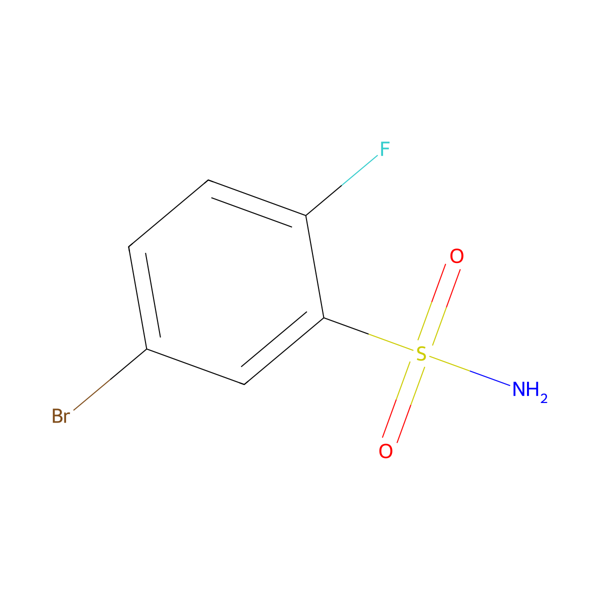 5-Bromo-2-fluorobenzenesulfonamide molecular structure, CAS 214209-96-8